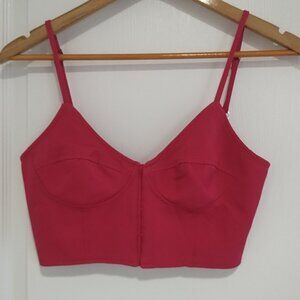 NWT Talgui Brazil Strappy Corset Crop Top M Red Whimsygoth